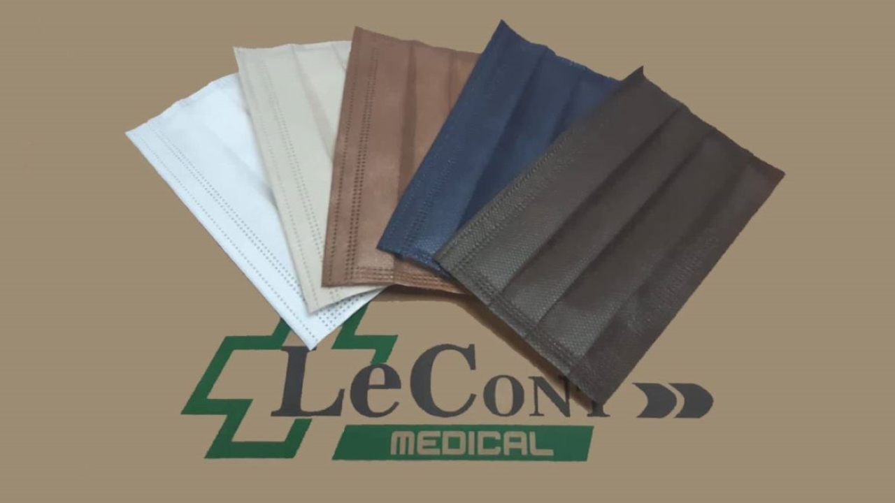 LeCont Medical mask: CE certified mask (UNI EN 14683, UNI EN ISO 10993) in different sizes and colors: 100% polypropylene, latex free, filtration efficiency ≥ 98%